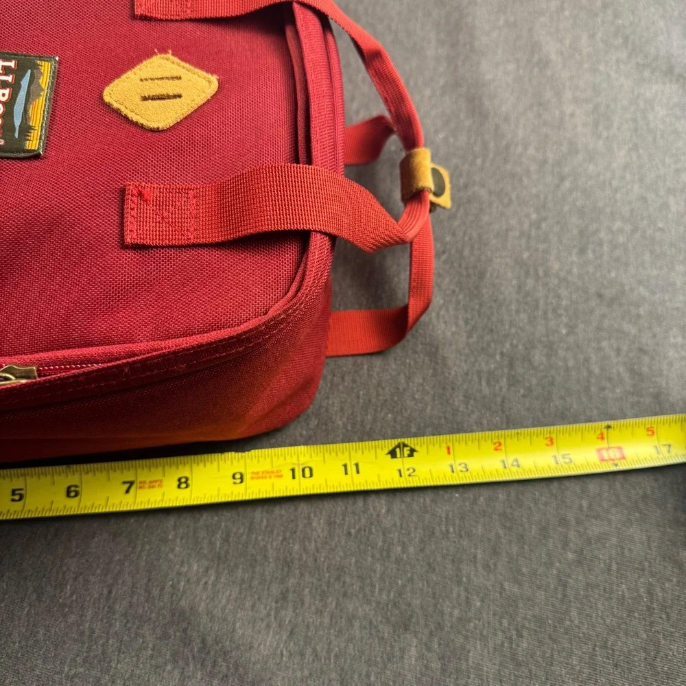 LL Bean Continental Rucksack Red Canvas LUNCHPACK LUNCH Bag Travel Daypack